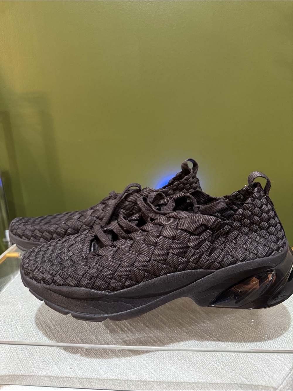Tory Burch Black Woven Lace-Up Sneakers